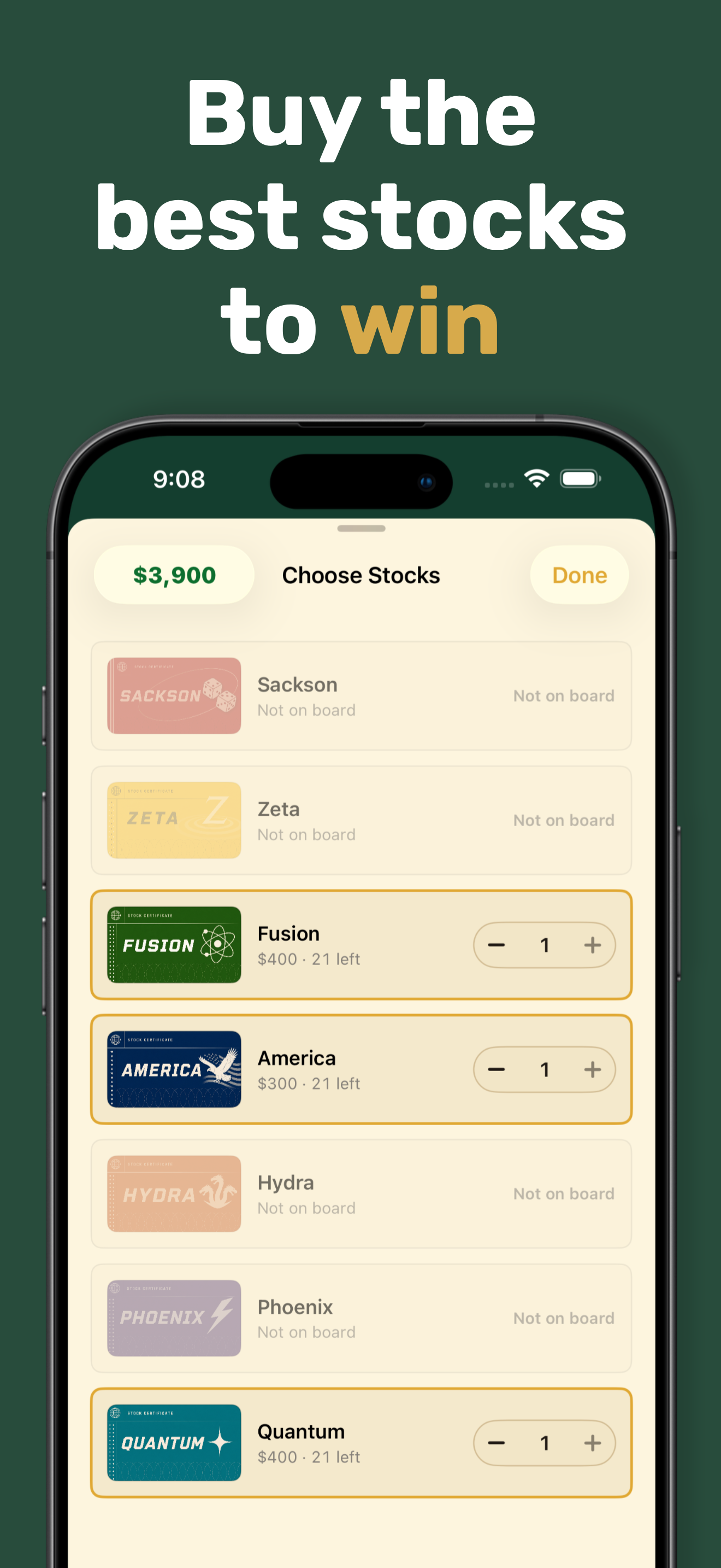 Get Rich iPhone screenshot -- corporation founding