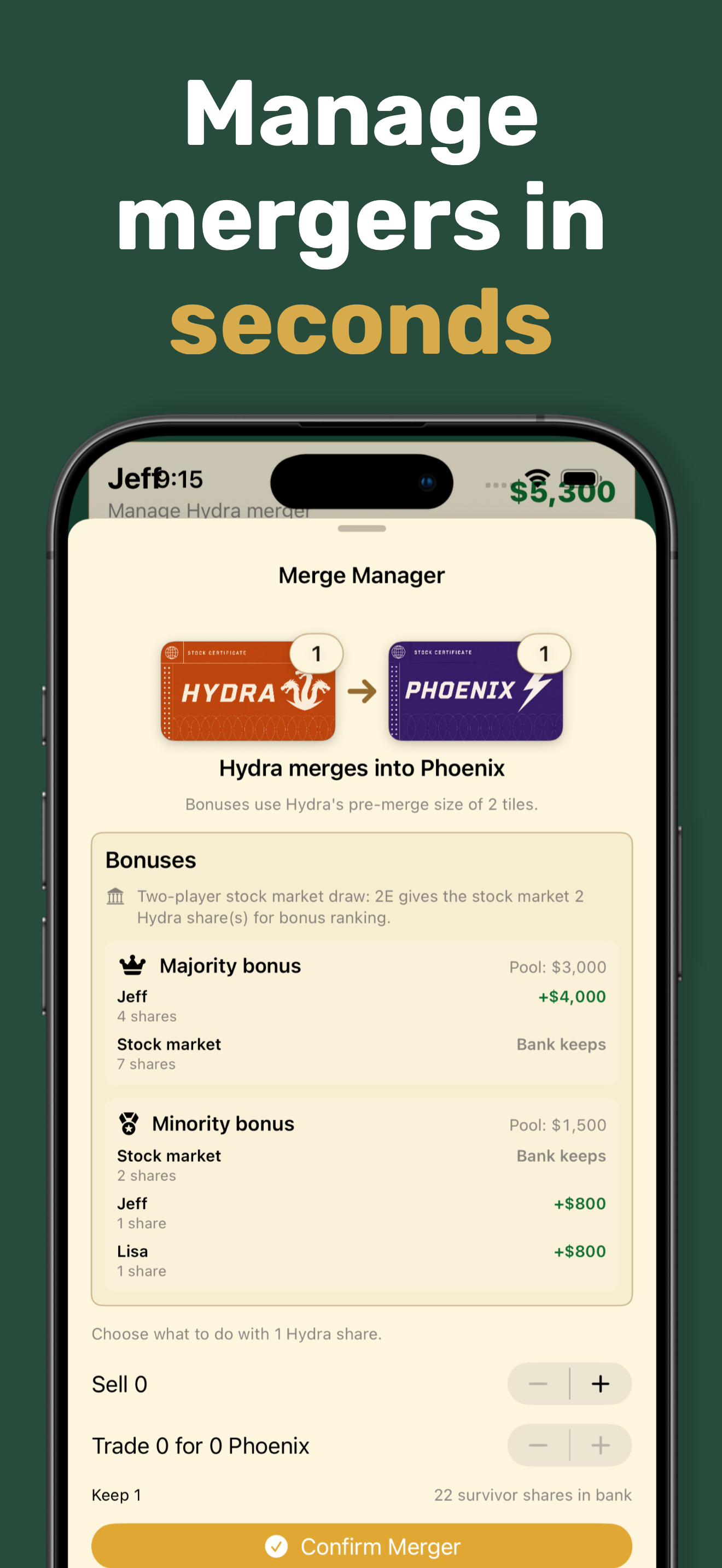 Get Rich iPhone screenshot -- scoring ledger